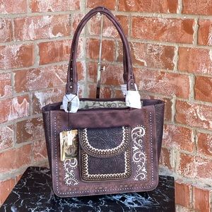 Montana West Embossed Collection Tote Bag
